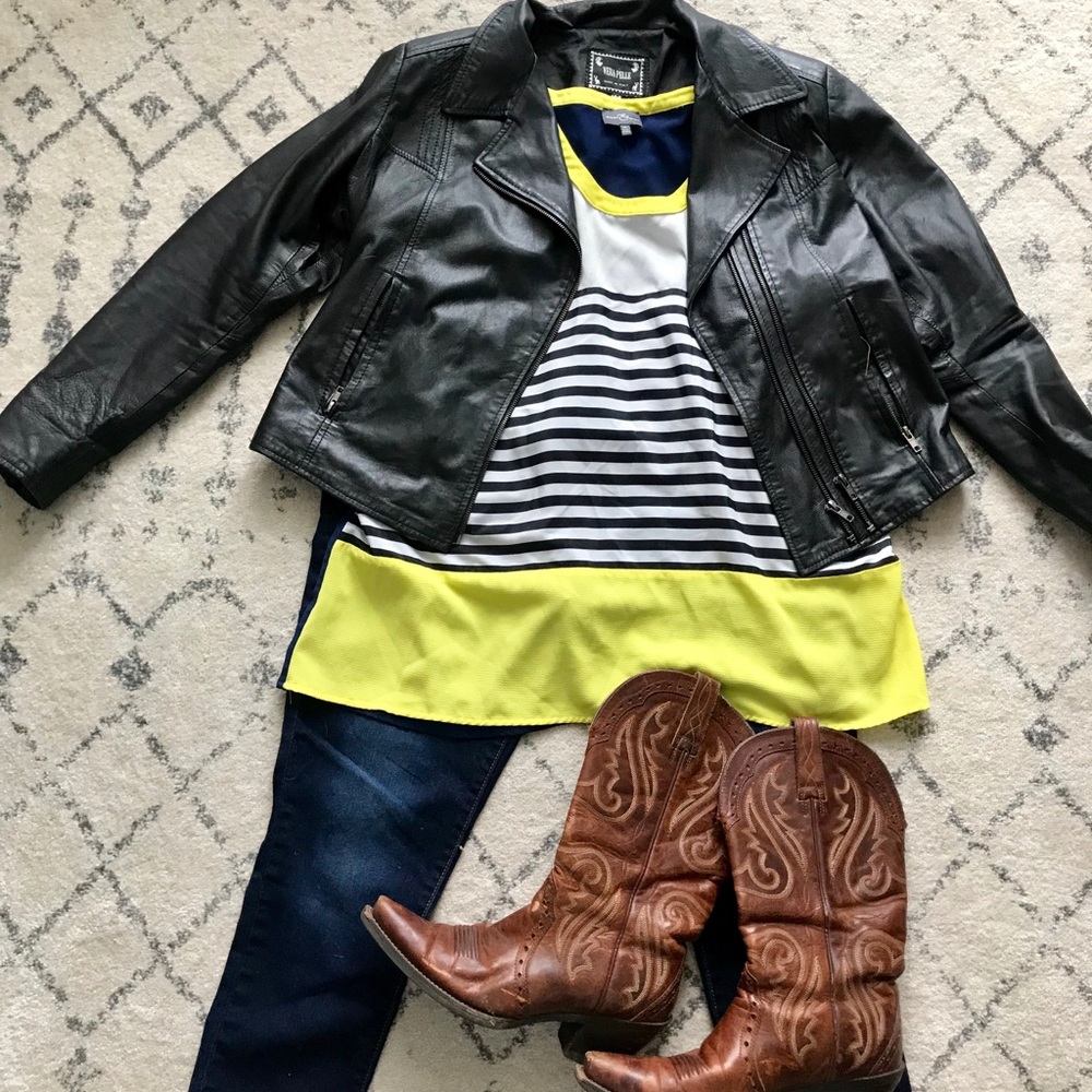 XL Striped & Colorblock Tank w/ Multiple Textures